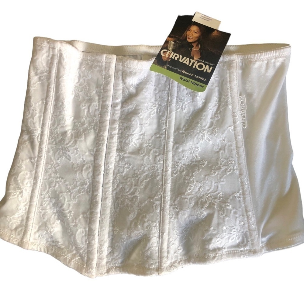 VTG Curvation Waist Nipper Corset White Inspired Queen Latifah Sensual & Livable
